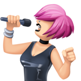 女歌手：浅肤色emoji素材一 160x160像素