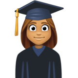 女学生：中等肤色emoji素材一 160x160像素