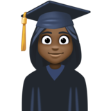 女学生：深色肤色emoji素材一 160x160像素