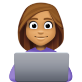 女工程师：中等肤色emoji素材一 160x160像素