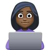 女工程师：深色肤色emoji素材一 160x160像素