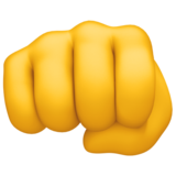 迎面而来的拳头emoji素材一 160x160像素