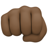 迎面而来的拳头：黑肤色emoji素材一 160x160像素