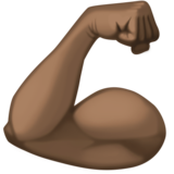 屈肌二头肌：深色肤色emoji素材一 160x160像素