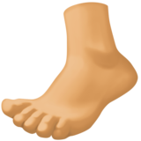 脚：中等肤色emoji素材一 160x160像素