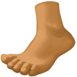 脚：中黑肤色emoji素材一 160x160像素