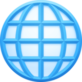带子午线的地球仪emoji素材一 160x160像素