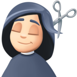 理发师：浅肤色emoji素材一 160x160像素