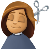 理发师：中等肤色emoji素材一 160x160像素