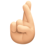 交叉的手指、比心：浅肤色emoji素材一 160x160像素