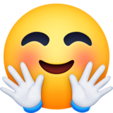 紧抱的脸emoji素材一 160x160像素