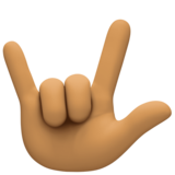 爱你的手势(美国)：中等肤色emoji素材一 160x160像素