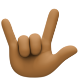 爱你的手势(美国)：中黑肤色emoji素材一 160x160像素