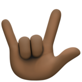 爱你的手势(美国)：黑肤色emoji素材一 160x160像素