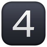 键帽数字4emoji素材一 160x160像素