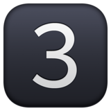 键帽数字3emoji素材一 160x160像素