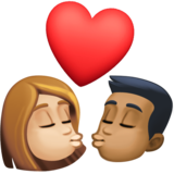 亲吻: 女人男人中等-浅肤色中等-深肤色emoji素材一 160x160像素