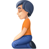 下跪者：浅肤色emoji素材一 160x160像素