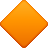 大橙色菱形emoji素材一 160x160像素