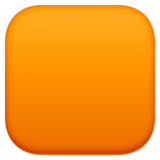 橙色正方形emoji素材一 160x160像素