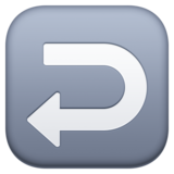 右箭头向左弯曲emoji素材一 160x160像素