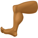 腿部：中黑肤色emoji素材一 160x160像素