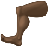 腿：深色肤色emoji素材一 160x160像素