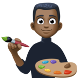 男艺术家：深色肤色emoji素材一 160x160像素