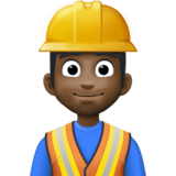 男建筑工人:深色肤色emoji素材一 160x160像素