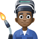 工厂男人：深色肤色emoji素材一 160x160像素