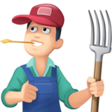 男农民：浅肤色emoji素材一 160x160像素