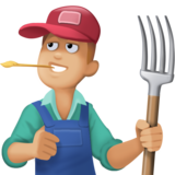 男农民：中浅肤色emoji素材一 160x160像素