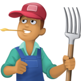 男农民：中等肤色emoji素材一 160x160像素