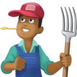 男农民：中黑肤色emoji素材一 160x160像素