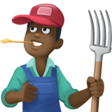 男农民：深色肤色emoji素材一 160x160像素