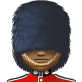 男警卫：深色肤色emoji素材一 160x160像素