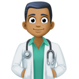 男保健员：中黑肤色emoji素材一 160x160像素