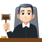 男法官：浅肤色emoji素材一 160x160像素