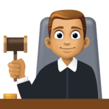 男法官：中等肤色emoji素材一 160x160像素