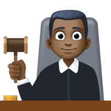 男法官：深色肤色emoji素材一 160x160像素