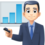 男职员：浅肤色emoji素材一 160x160像素