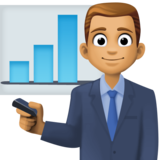 男职员:中等肤色emoji素材一 160x160像素