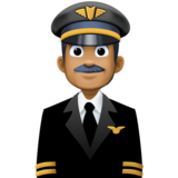 男飞行员:中等深色肤色emoji素材一 160x160像素