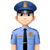 男警官：浅肤色emoji素材一 160x160像素