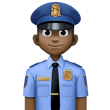 男警官：深色肤色emoji素材一 160x160像素