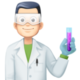 男科学家：浅肤色emoji素材一 160x160像素