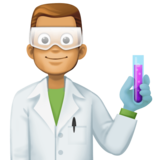 男科学家：中等肤色emoji素材一 160x160像素