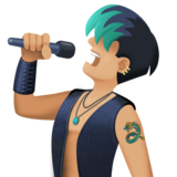 男歌手：中浅肤色emoji素材一 160x160像素