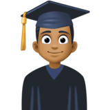 男学生：中黑肤色emoji素材一 160x160像素