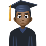 男学生：深色肤色emoji素材一 160x160像素